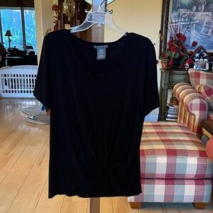 Matty M Black Short Sleeve Top size large